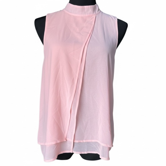 White House Black Market Tops - White House Black Market Blush Pink Sleeveless Layered Blouse – Size Small